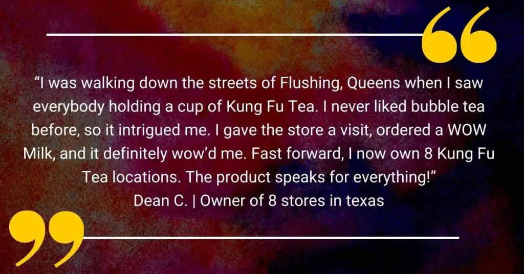 Kung Fu tea Franchise